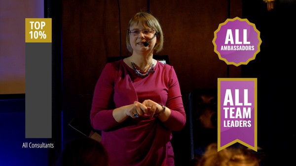 Presenter shares some stats.